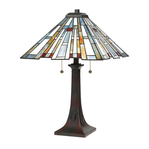 Maybeck 2 Light Table Lamp - Valiant Bronze Elstead small 0
