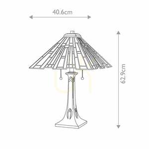 Maybeck 2 Light Table Lamp - Valiant Bronze Elstead small 5