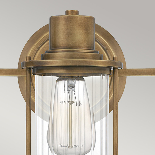 Check Riggs 3 Light Bathroom Wall Light - Weathered Brass Elstead