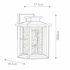 Wakefield small wall lantern - 1 light source - Earth Black Elstead small 4