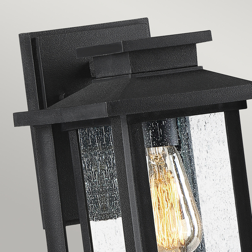 Check Wakefield small wall lantern - 1 light source - Earth Black Elstead