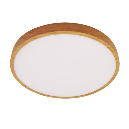 Check Italux Plafond Led Drewniany 28 cm 3000K Riberio PLF-75689-WD-3K