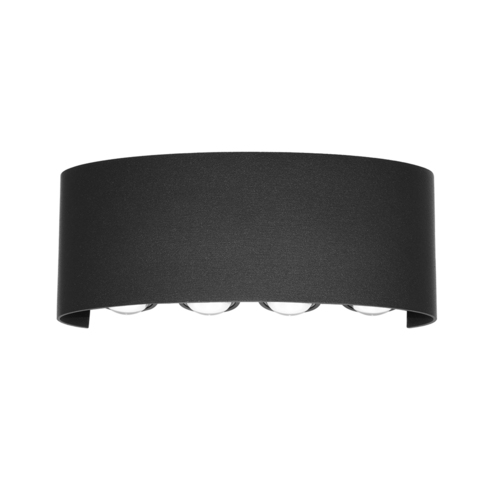 Check Outdoor Wall Lamp Italux Ortelo Black LED 8W 3000K IP54 OWL-451-4-BL
