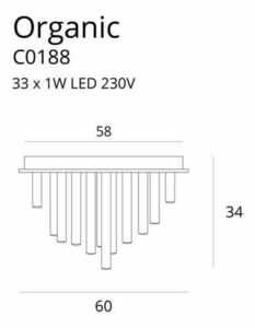 Plafon Max Light Organic C0188D złoty LED 33W 60 cm 1 Plafon Max Light Organic C0188D złoty LED 33W 60 cm small 1