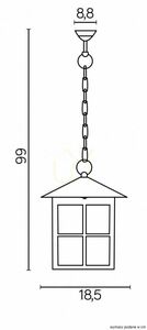 Outdoor Pendant Light SU-MA Venice Black Patina K 1018/1/KW small 3