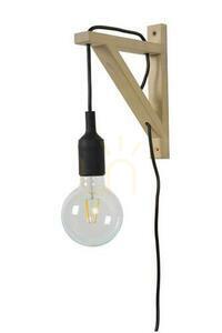 Lucide FIX Wall Lamp Black Wood E27 60W IP20 08208/01/30 small 1