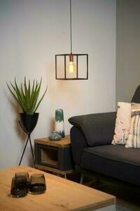 Lucide Arthur Pendant Light Black Copper Metal Vintage E27 08424/01/30 small 3