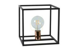 Lucide ARTHUR E27 Table Lamp, Black with Copper-Coloured Socket, 25 cm – 08524/01/30 small 1