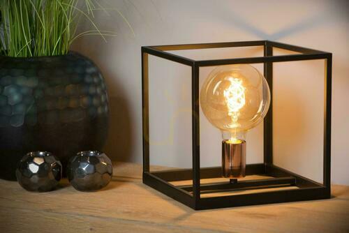 Check Lucide ARTHUR E27 Table Lamp, Black with Copper-Coloured Socket, 25 cm – 08524/01/30