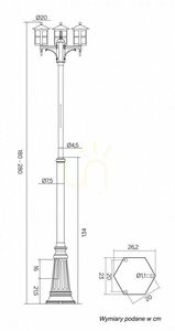Outdoor Pole Light SU-MA Cordoba II 3-Light Black Patina OGMWN 3 TD small 7