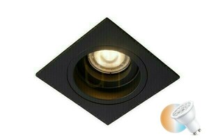 Lucide EMBED Black GU10 LED Ceiling Eyelet 1-Light 9.1 cm small 0