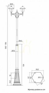 Outdoor Pole Light SU-MA Prince 2-Light Black Patina OGMWN 2 O small 4