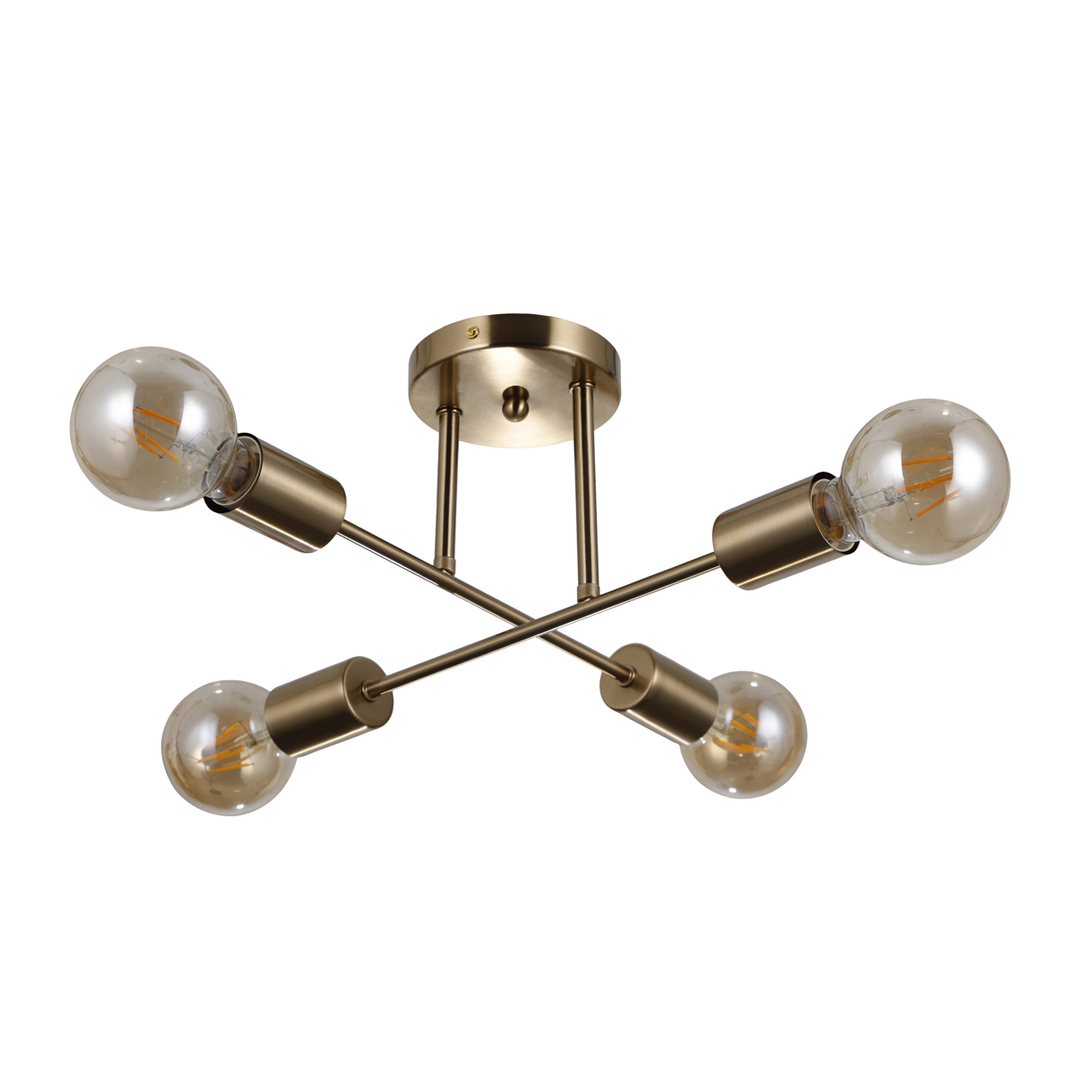 Italux Brass Ceiling Pendant Lamp 4xE27 40cm PND-4052-4-HBR