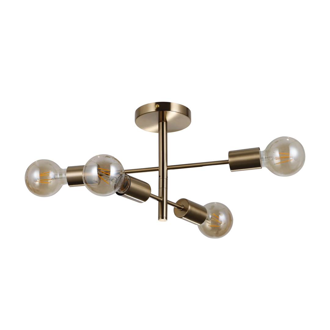 Italux Brass 4-Light E27 Pendant Lamp 40 cm PND-4025-4-HBR