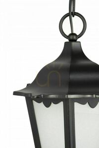 SU-MA Retro Classic K 1018/1/D outdoor pendant light, black, E27, 24 cm small 1