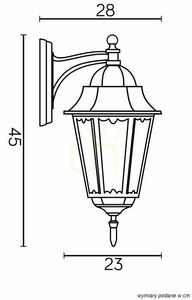 SU-MA Retro Classic II outdoor wall light, black, E27, K 3012/1/DH small 3
