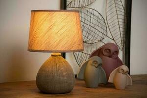 Lucide RAMZI Brown Ceramic Japandi Table Lamp 47506/81/43 small 4
