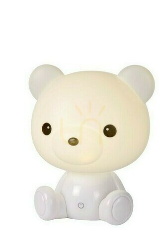 Check Lucide DODO Bear White LED Touch Table Lamp 71590/03/31