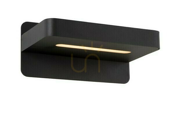 Lucide ATKIN black LED wall lamp 5W 2700K 350lm night light 77280/05/30