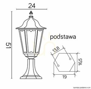 Outdoor Standing Lamp SU-MA Retro Black 51 cm E27 K 4011/1 small 4