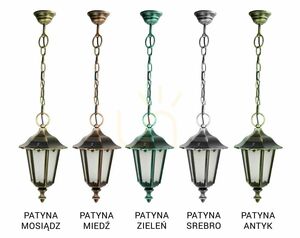 Outdoor Pendant Light SU-MA Retro Midi Black Patina K 1018/1/M small 2