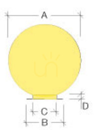 Lamp shade for LUNA BALL 50 cm lamp - PREMIUM - UV small 1