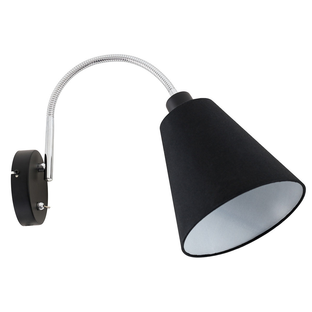 Italux Tonia Black Fabric E27 Desk Lamp WL-76382-1-BL