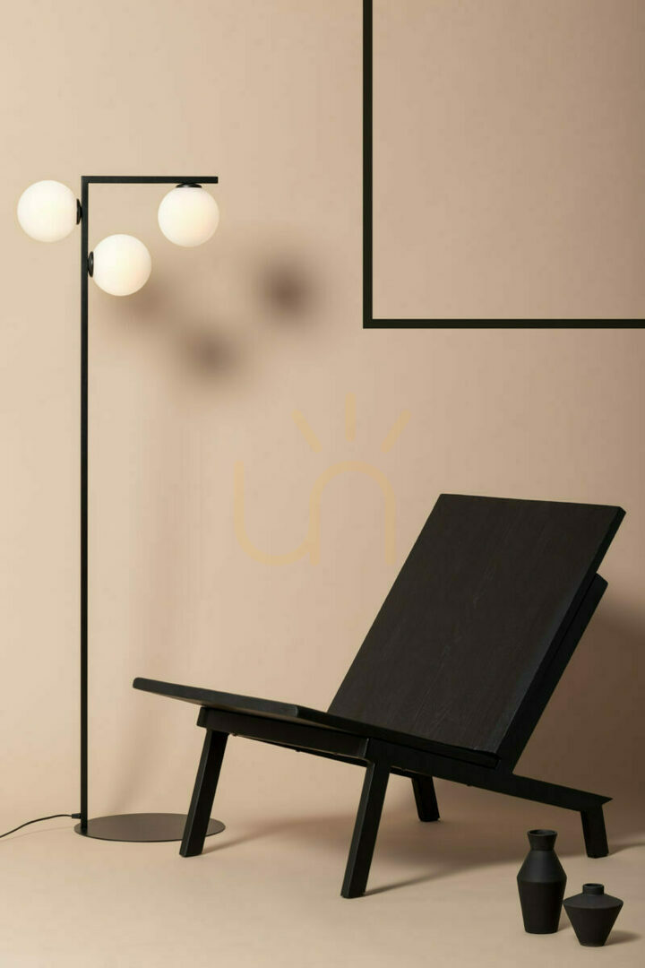 Floor Lamp Sigma Andy Black 150 cm Steel G9 3-Light 33288