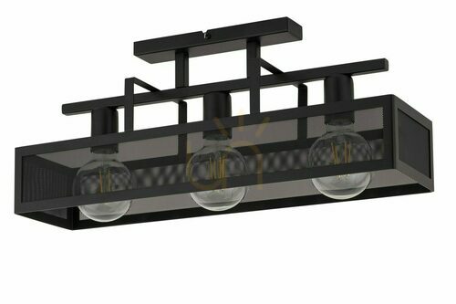Check Sigma Albert 3 black ceiling light 40 cm steel 3xE27 32174