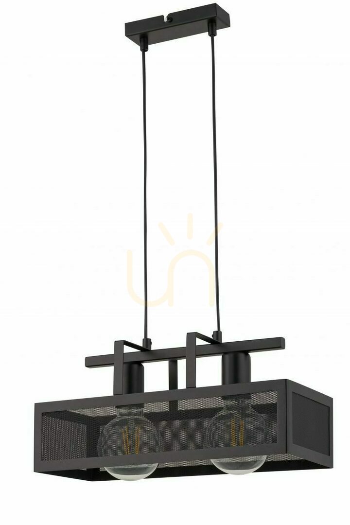 Pendelleuchte Sigma Albert 2-flammig schwarz E27 40 cm 32175