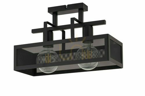 Check Plafon Sigma Albert 2 black 40 cm steel 2xE27 32176