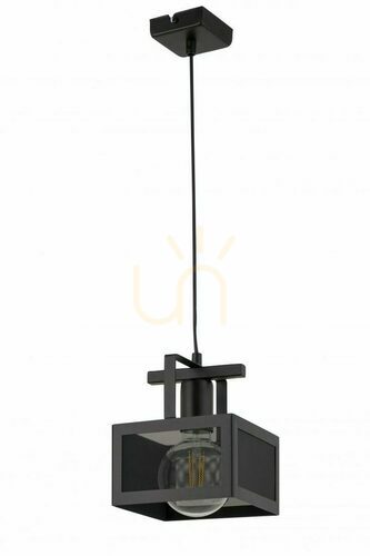 Check Pendant light Sigma Albert 1 black steel E27 16 cm 32177