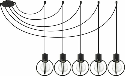 Check Sigma Pendant Light Aura Koło 5 Black 3xE27 31086