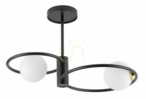 Check Sigma Aqua Ceiling Light Black 2x G9 55 cm 33462