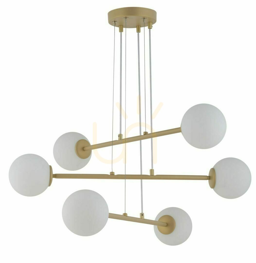 Pendelleuchte Sigma Balans 6-flammig Gold Beige 33370