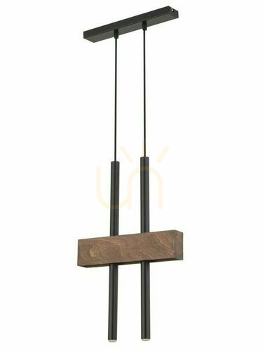 Check Sigma BLAKE 2 Black/Brown Pendant Light G9 2-Light 33443
