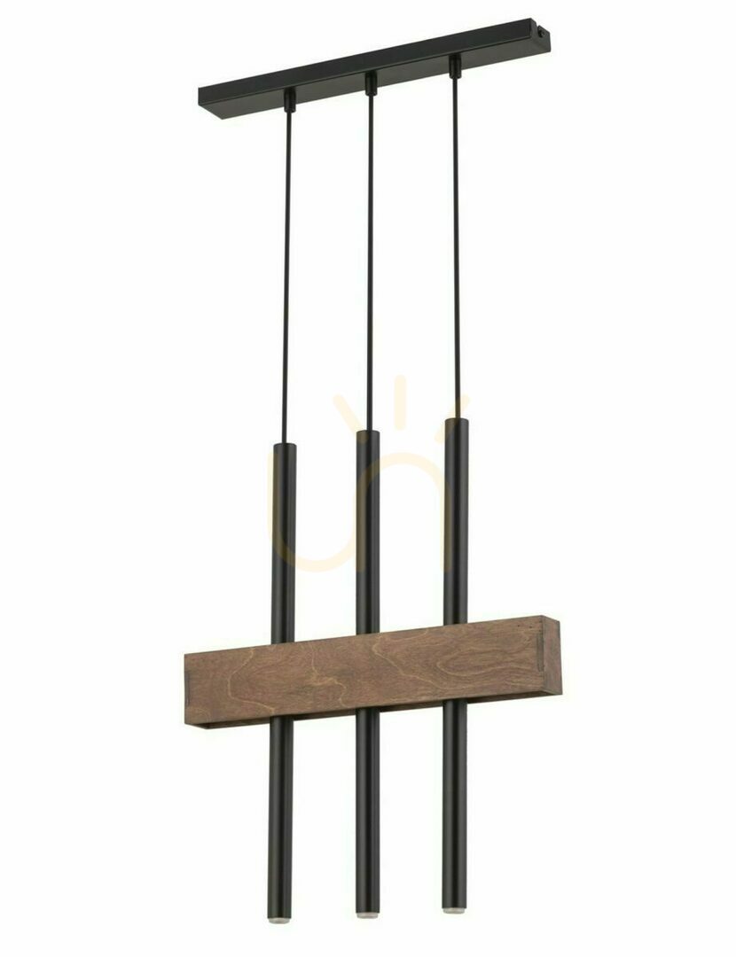 Pendelleuchte Sigma BLAKE 3 Schwarz Braun G9 3-flammig 33444