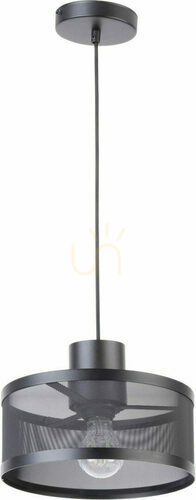 Check Sigma BONO 1 Black Pendant Light 25 cm Steel E27 31904