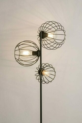 Check Sigma Cherry Black Floor Lamp 3-Light E27 170cm 50311