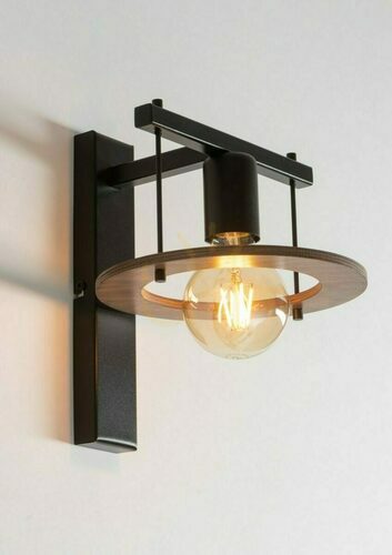 Check Sigma Coffee Wall Sconce Black Brown E27 15W 32489