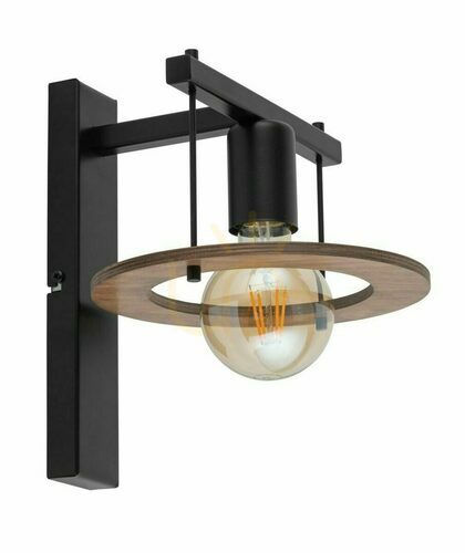 Check Sigma Coffee Wall Sconce Black Brown E27 15W 32489