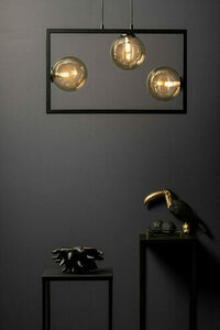 Pendant Light Sigma Cosmic 3 Black Amber G9 32122 small 0