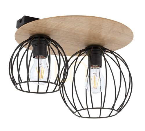 Check Ceiling Light Sigma Cyber 2 Black Oak E27 32355