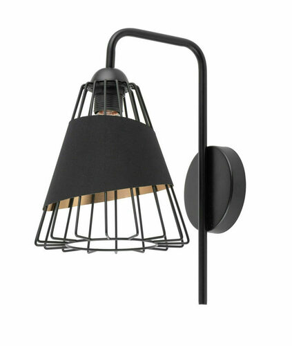Check Sigma Wall Lamp Deni Black Gold Sconce E27 40547