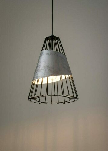 Check Sigma DENI L Pendant Light Black Grey Silver E27 40536