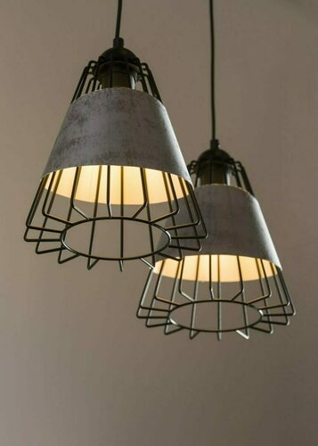 Check Sigma Pendant Light DENI 2 Black Grey Steel 40539