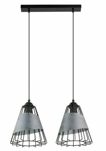 Check Sigma Pendant Light DENI 2 Black Grey Steel 40539
