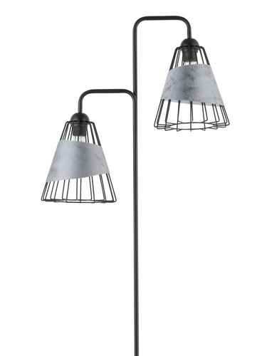 Check Sigma Floor Lamp Deni Black/Grey/Silver 170cm 2x E27 50347