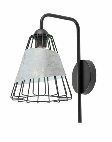 Check Sigma Deni Wall Sconce Black Grey Silver E27 60W IP20 40548