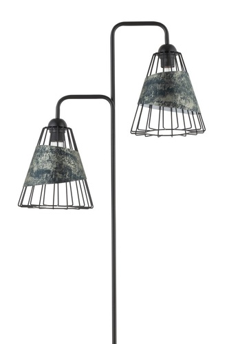 Check Sigma floor lamp Deni black graphite gold 2xE27 170cm 50348
